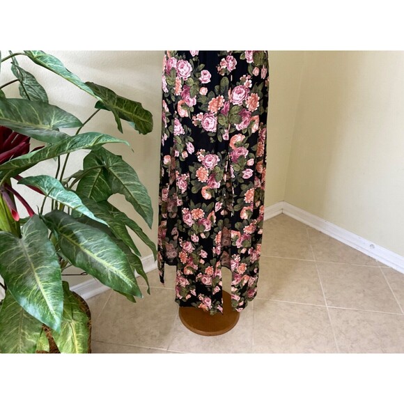 NWT American Eagle Outfitters Dress XXS Black Floral Maxi dress Open Back - Picture 6 of 14